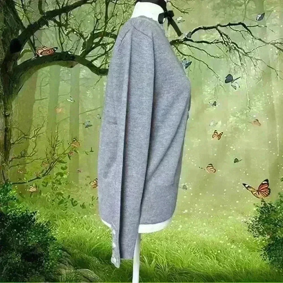 Coquette Grey Boho Sweatshirt - Picture 7 of 9